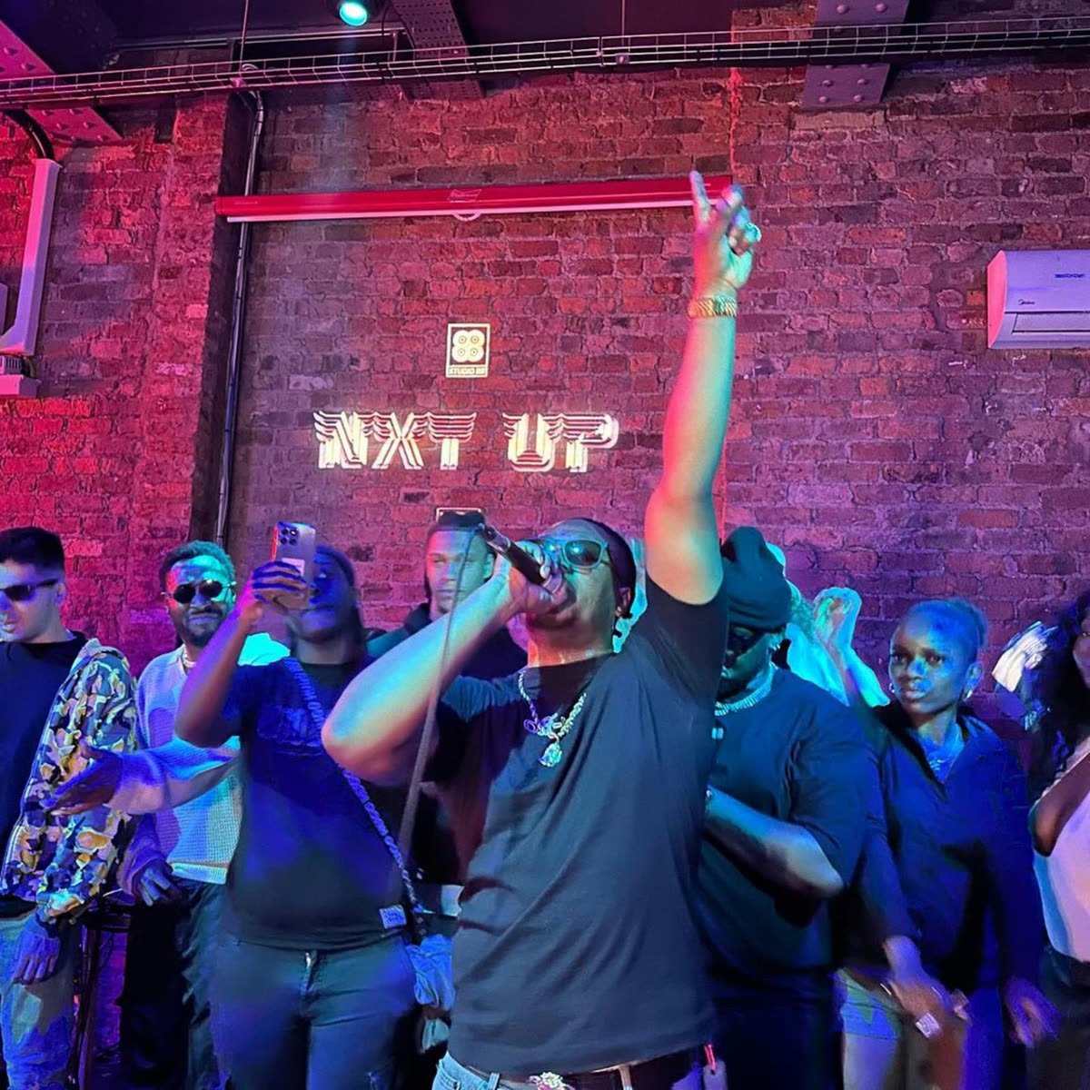 An artist performing at a Studio 88 NXT UP night
