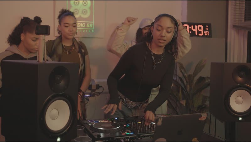 A live DJ session in Studio B