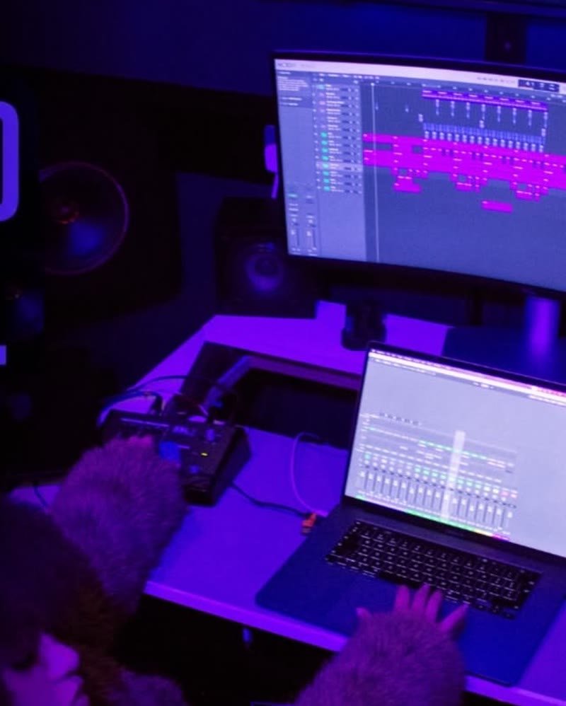 JP working at Studio 88
